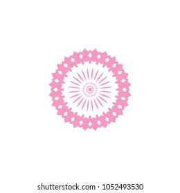 Simple geometric logo template. Modern business icon. Hexagon round ornament. Vector symbols, emblems, element and logotypes.