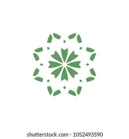 Simple geometric logo template. Modern business icon. Hexagon round ornament. Vector symbols, emblems, element and logotypes.