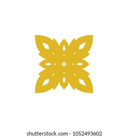 Simple geometric logo template. Modern business icon. Hexagon round ornament. Vector symbols, emblems, element and logotypes.