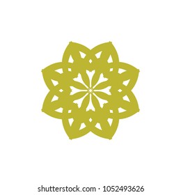 Simple geometric logo template. Modern business icon. Hexagon round ornament. Vector symbols, emblems, element and logotypes.