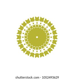 Simple geometric logo template. Modern business icon. Hexagon round ornament. Vector symbols, emblems, element and logotypes.