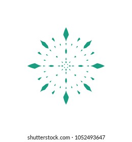 Simple geometric logo template. Modern business icon. Hexagon round ornament. Vector symbols, emblems, element and logotypes.