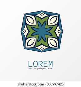 Simple geometric logo template. Modern business icon set. Square ornament. Vector symbols, emblems, element and logotypes.