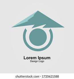 Simple geometric logo vector design