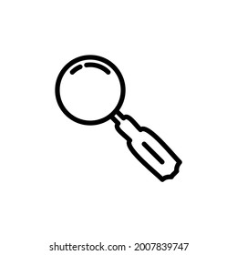 simple geometric magnify symbol decoration vector
