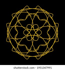 simple geometric mandala design .