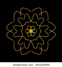 simple geometric mandala design .