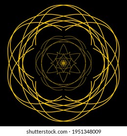 simple geometric mandala design .