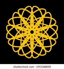 simple geometric mandala design .