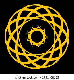 simple geometric mandala design .