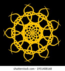 diseño simple de mandala geométrica.