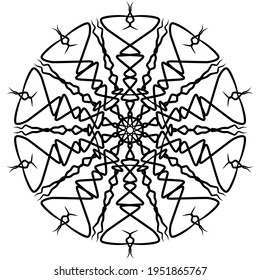 simple geometric mandala design .