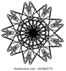 simple geometric mandala design .
