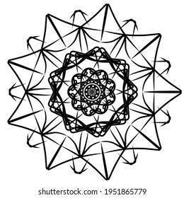 simple geometric mandala design .