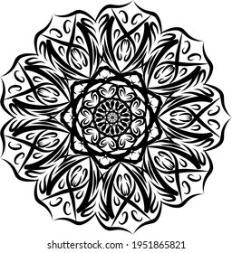 simple geometric mandala design .