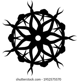 diseño simple de mandala geométrica.