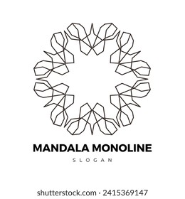 Simple geometric mandala pattern for printing