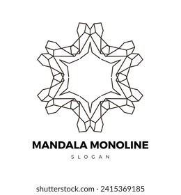 Simple geometric mandala pattern for printing