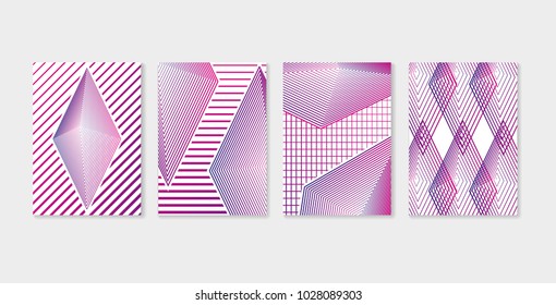 Simple geometric minimal covers design set. Modern abstract covers. Future brochure templates.