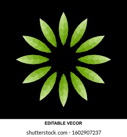 SIMPLE GEOMETRIC MODERN LEAF LOGO