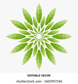 SIMPLE GEOMETRIC MODERN LEAF LOGO