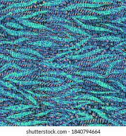 Simple geometric modern ornament. Stylish dash lines seamless pattern. Hand drawn dashed doodle elements texture. Abstract illustration with bold dotted lines forming zebra tiger leopard skin texture.