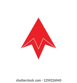 simple geometric monogram arrow up logo 