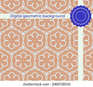 Simple geometric motif. All over design. Decorative ornament for interior textile, wallpaper, fabric cloth, scrapbooking paper. Vector seamless line pattern.