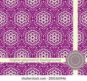 Simple geometric motif. All over design. Decorative ornament for interior textile, wallpaper, fabric cloth, scrapbooking paper. Vector seamless line pattern.