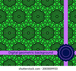 Simple geometric motif. All over design. Decorative ornament for interior textile, wallpaper, fabric cloth, scrapbooking paper. Vector seamless line pattern.