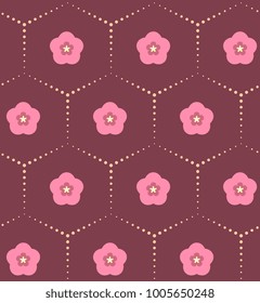 Simple geometric motif. Flat background. Vintage seamless ornament. Printing block for interior textile, scrap paper, fabric cloth, silk scarf, bandana. Burgundy all over dot line design.