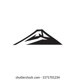 simple geometric mountain logo vector