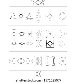 Simple geometric objects that can be used for web sites, presentation design or magazines.