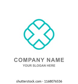 Simple Geometric Ornament Logo Vector Illustration