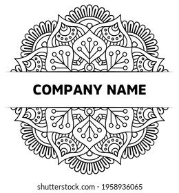 Simple geometric ornament template mandala