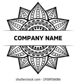 Simple geometric ornament template mandala
