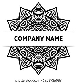 Simple geometric ornament template mandala