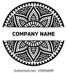 Simple geometric ornament template mandala