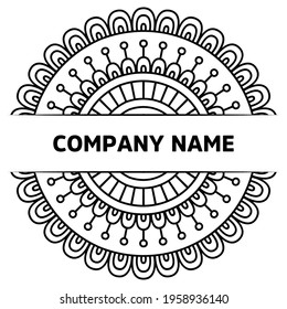Simple geometric ornament template mandala