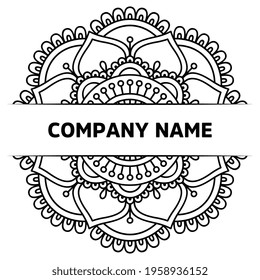 Simple geometric ornament template mandala