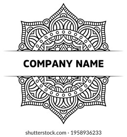 Simple geometric ornament template mandala