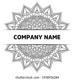 Simple geometric ornament template mandala