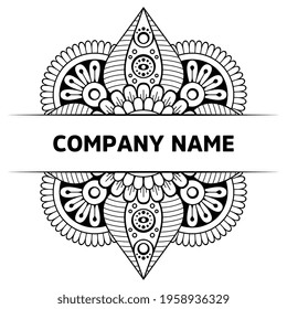 Simple geometric ornament template mandala