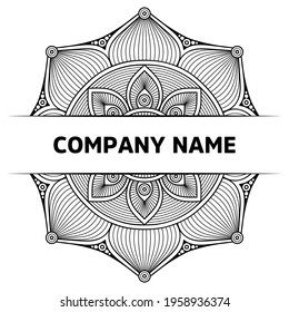 Simple geometric ornament template mandala