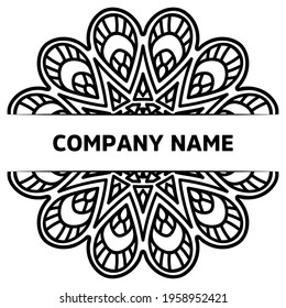 Simple geometric ornament template mandala