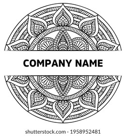 Simple geometric ornament template mandala