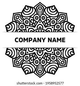 Simple geometric ornament template mandala