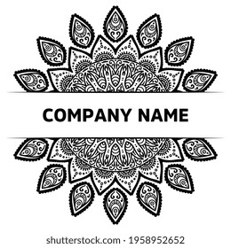 Simple geometric ornament template mandala
