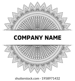 Simple geometric ornament template mandala