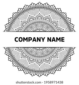 Mandala de plantilla de ornamento geométrico simple